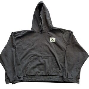 NIKE Jordan Flight Essentials Oversized Blk Hoodie‎ Sweatshirt Sz Women's 2X/XXL
